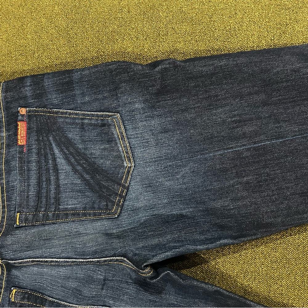 NWOT 7 For All Mankind Dark Blue Boot Cut Jeans 31inch inseam - Picture 4 of 6